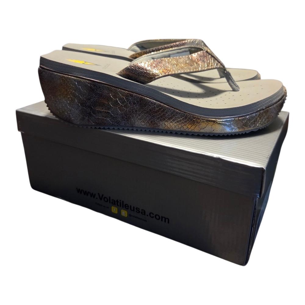 Volatile‎ Metallic Wedge Sandals